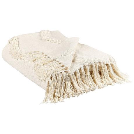 Beliani Couverture en Coton Boho Khari  