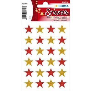 HERMA  HERMA 3732 sticker decorativi Lamina Oro, Rosso Permanente 24 pz 