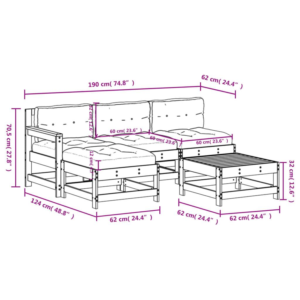 VidaXL Garten lounge set holz  