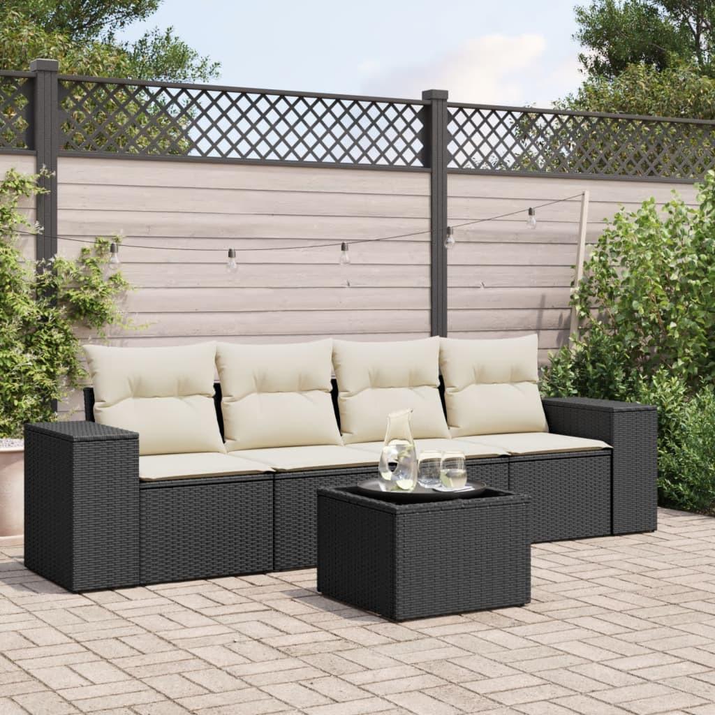 VidaXL set divano da giardino Polirattan  