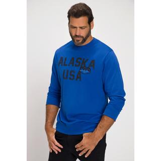 JP1880  T-shirt per l'outdoor con maniche lunghe, stampa "Alaska" e orlo 