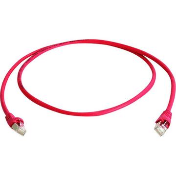 RJ45 Cavo di rete, cavo patch CAT 6A S/FTP 20.00 m Rosso Ritardante di fiamma, Privo di