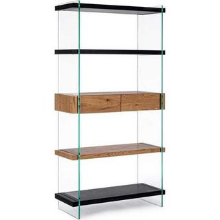 mutoni Libreria Linea Legno nera 90x39x180  