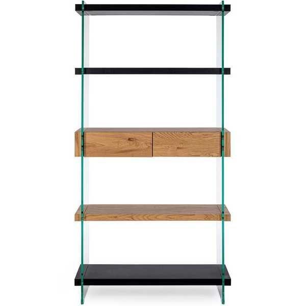 mutoni Libreria Linea Legno nera 90x39x180  