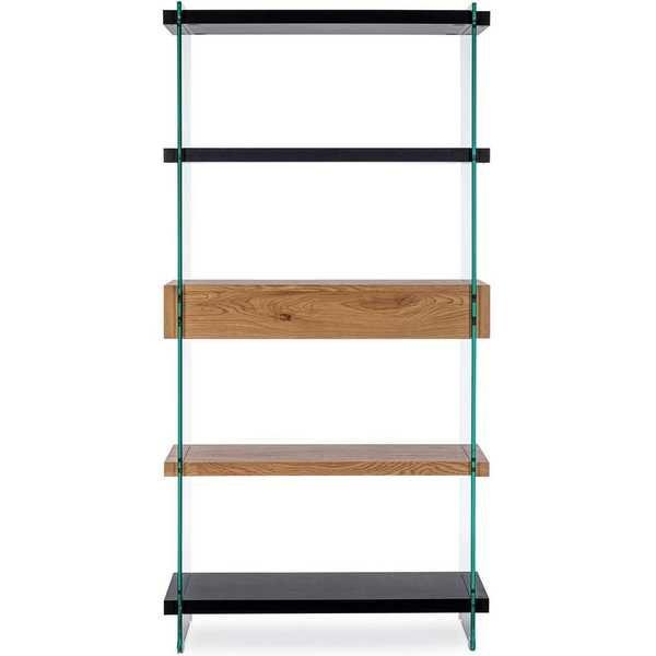 mutoni Libreria Linea Legno nera 90x39x180  