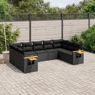 VidaXL Ensemble de canapés de jardin rotin synthétique  