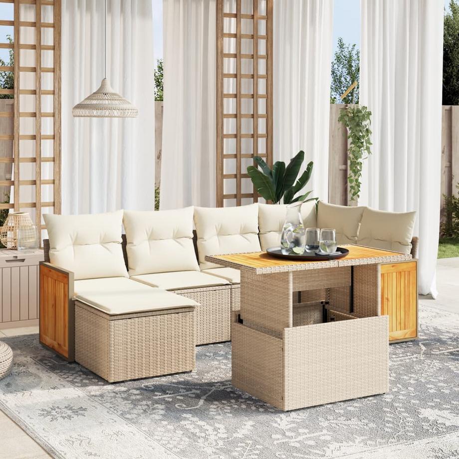 VidaXL set divano da giardino Polirattan  