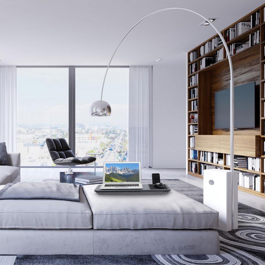 Northix  Graues Laptop-Tablett mit Mauspad 