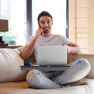 Northix  Graues Laptop-Tablett mit Mauspad 