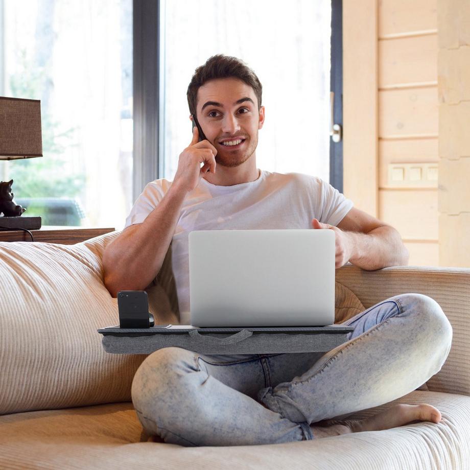 Northix  Graues Laptop-Tablett mit Mauspad 