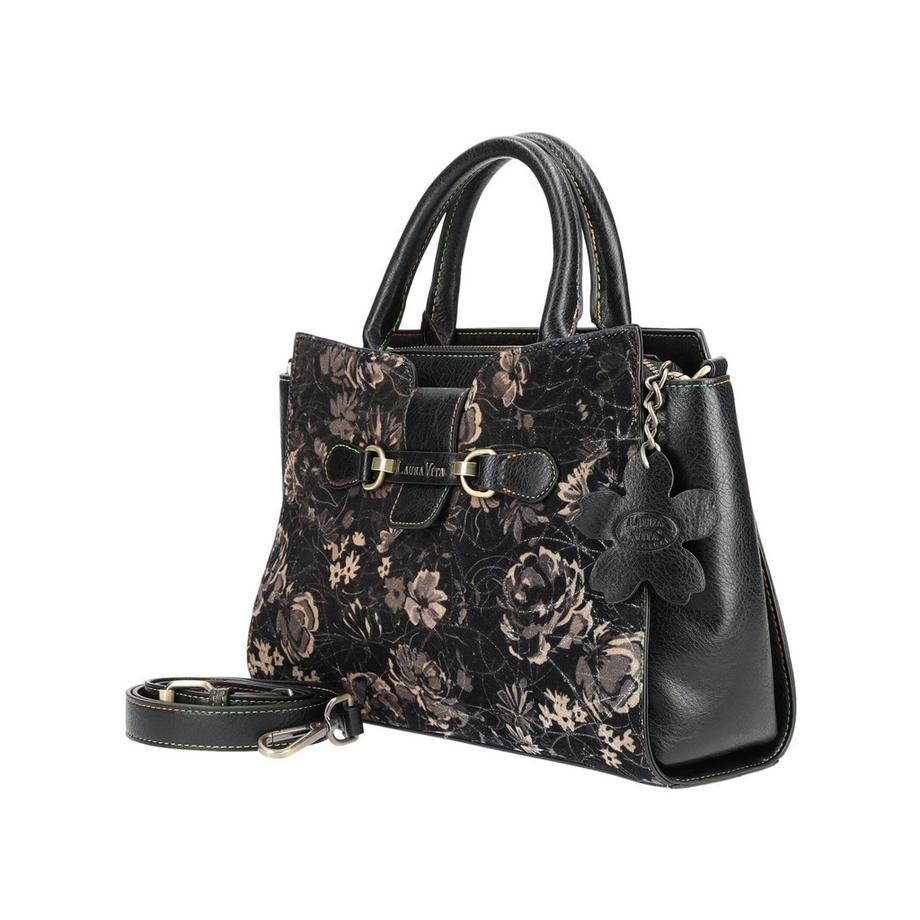 Laura Vita Satchel à Imprimé Floral avec Poignée Supérieure  