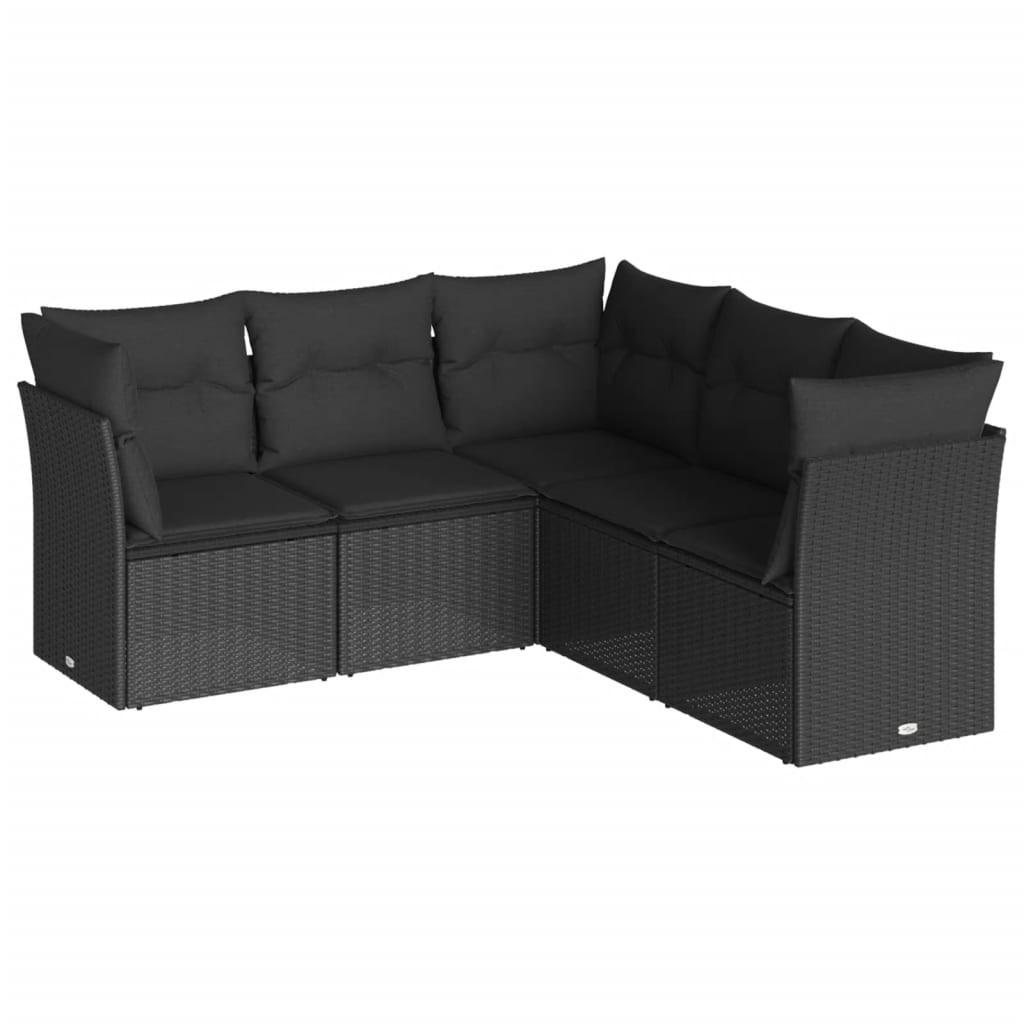 VidaXL set divano da giardino Polirattan  