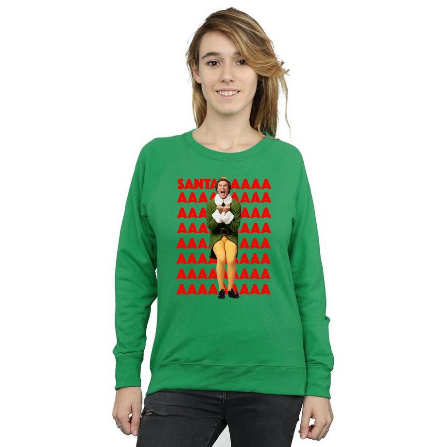 Elf Buddy Santa Scream Sweatshirt  