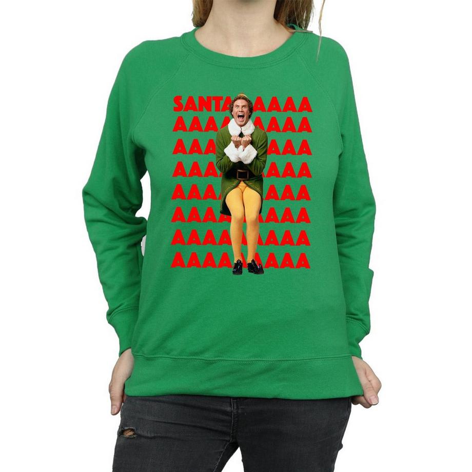 Elf Buddy Santa Scream Sweatshirt  
