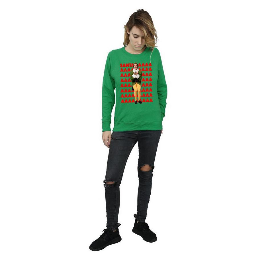 Elf Buddy Santa Scream Sweatshirt  