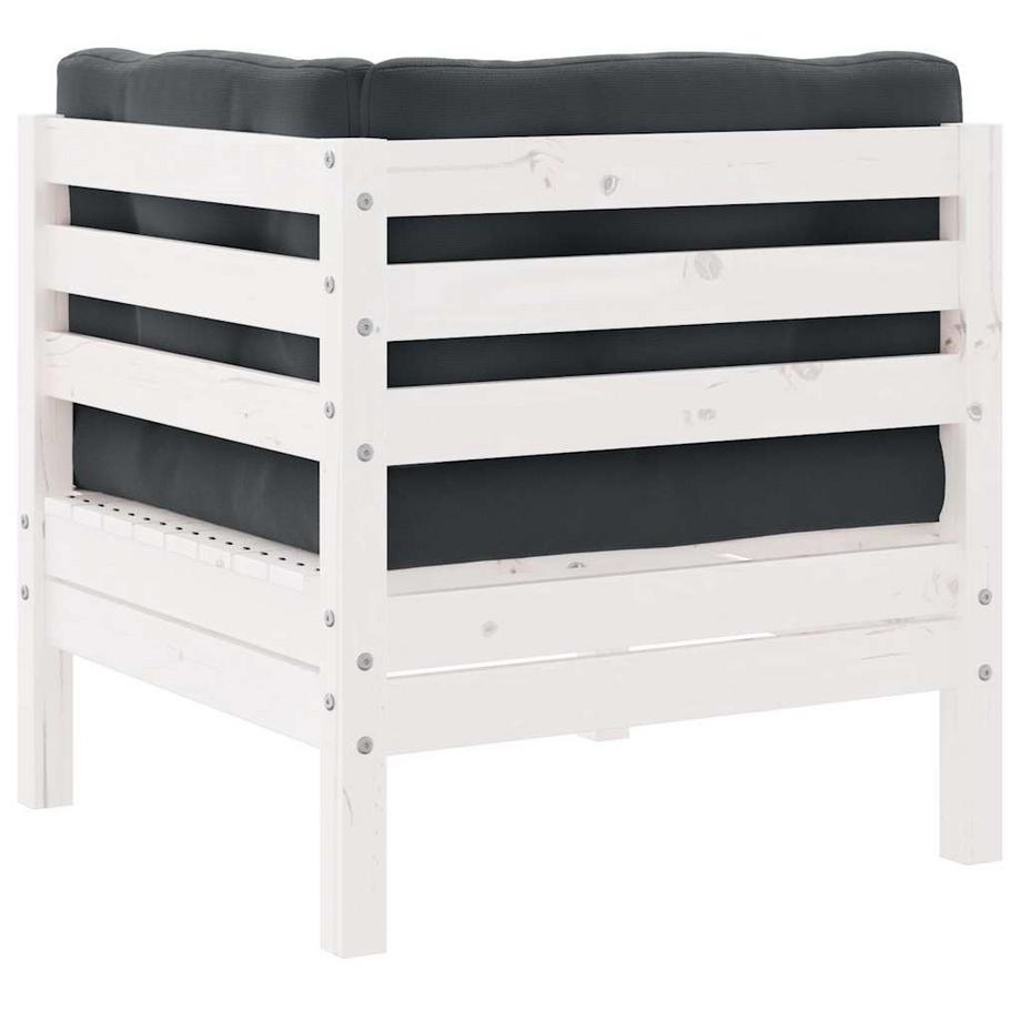 VidaXL Canapé d'angle de jardin bois de pin  