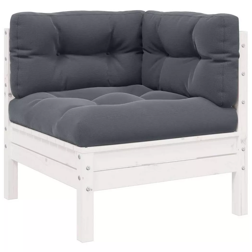 VidaXL - Ecksofa kiefernholz, One Size, Weiss