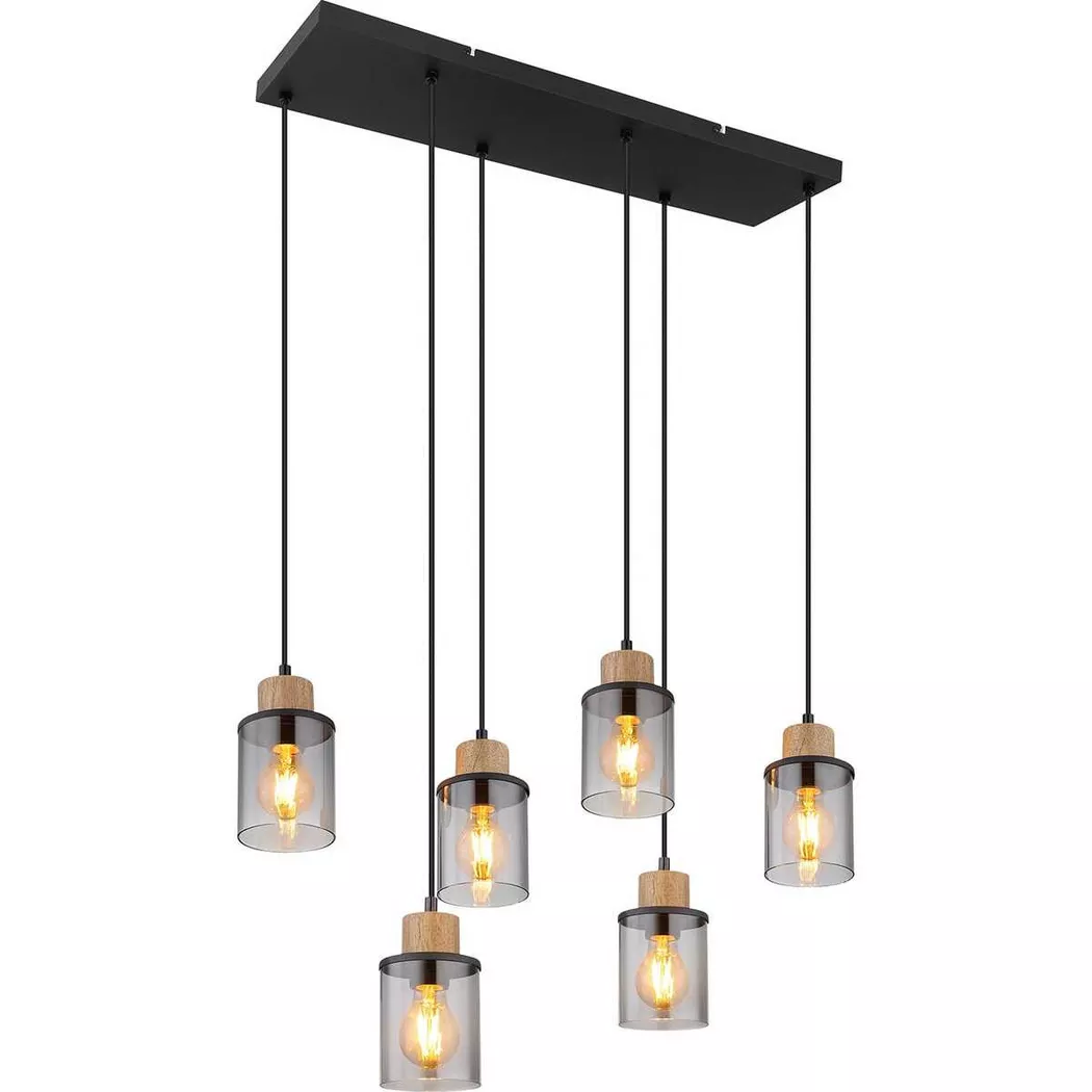 mutoni light – Hängeleuchte Reid Metall matt 6xE27, One Size