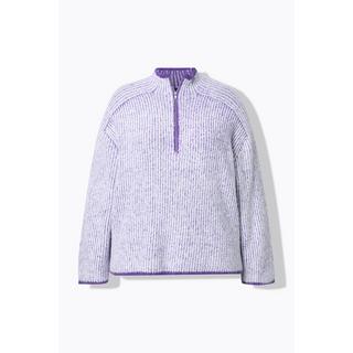 Ulla Popken Maglione polo a righe con maniche lunghe  