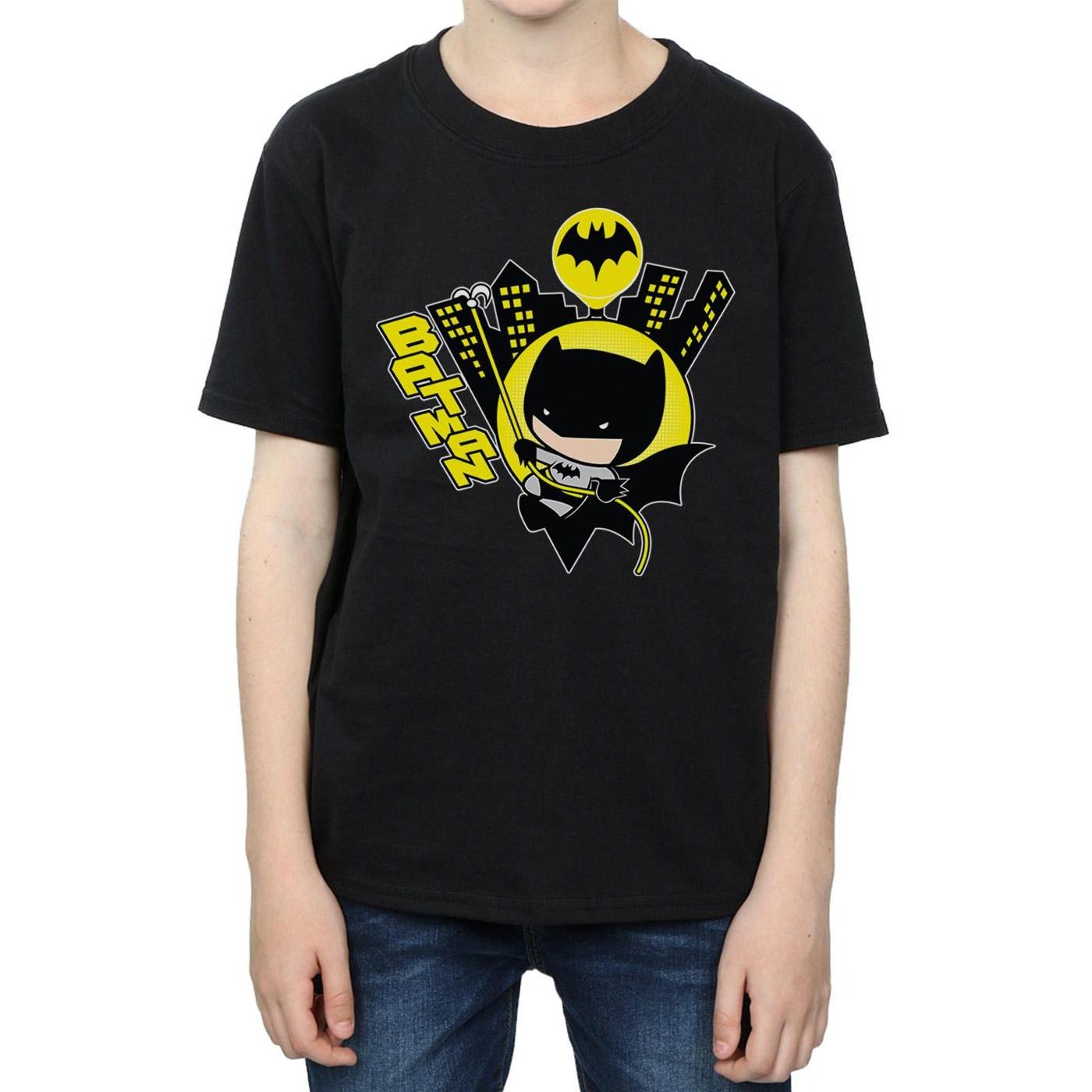 DC COMICS  Tshirt CHIBI BATMAN SWINGING 