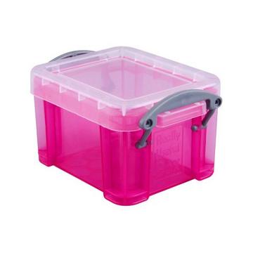 REALLY USEFUL BOX Kunststoffbox 0,14lt 68501218 transparent pink