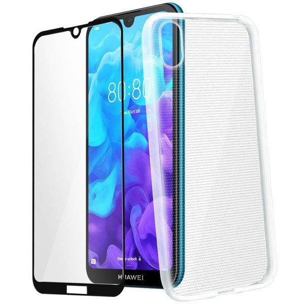 Avizar  Huawei Y5 2019 Hülle + Folie Schwarz 