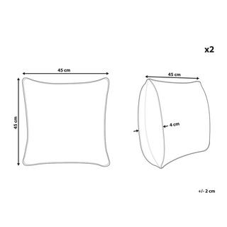 Beliani Kissen 2er Set aus Webpelz Klassisch BAKIRA  