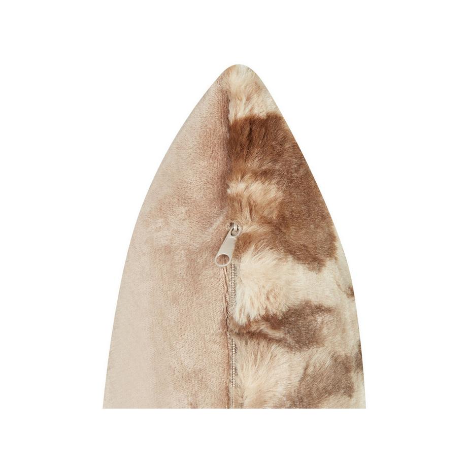 Beliani Lot de 2 coussins décoratifs en Fourrure synthétique Traditionnel BAKIRA  