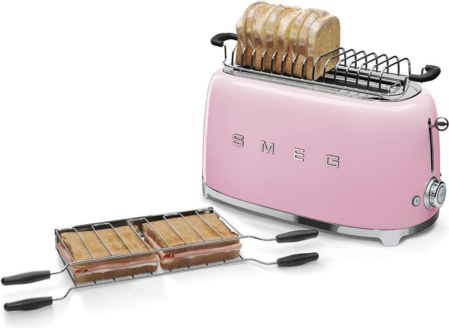 SMEG Tostapane a 2 slot lungo - rosa  