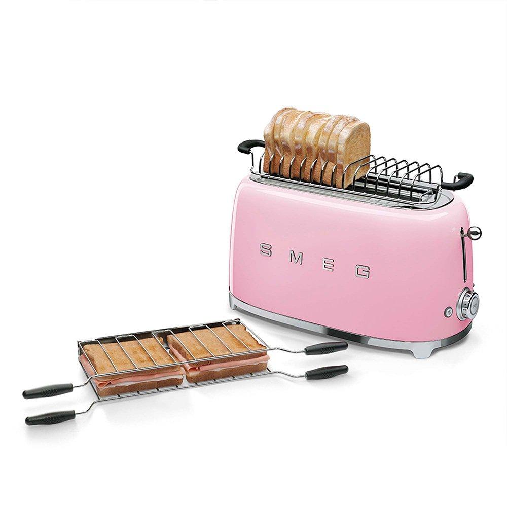 SMEG Tostapane a 2 slot lungo - rosa  