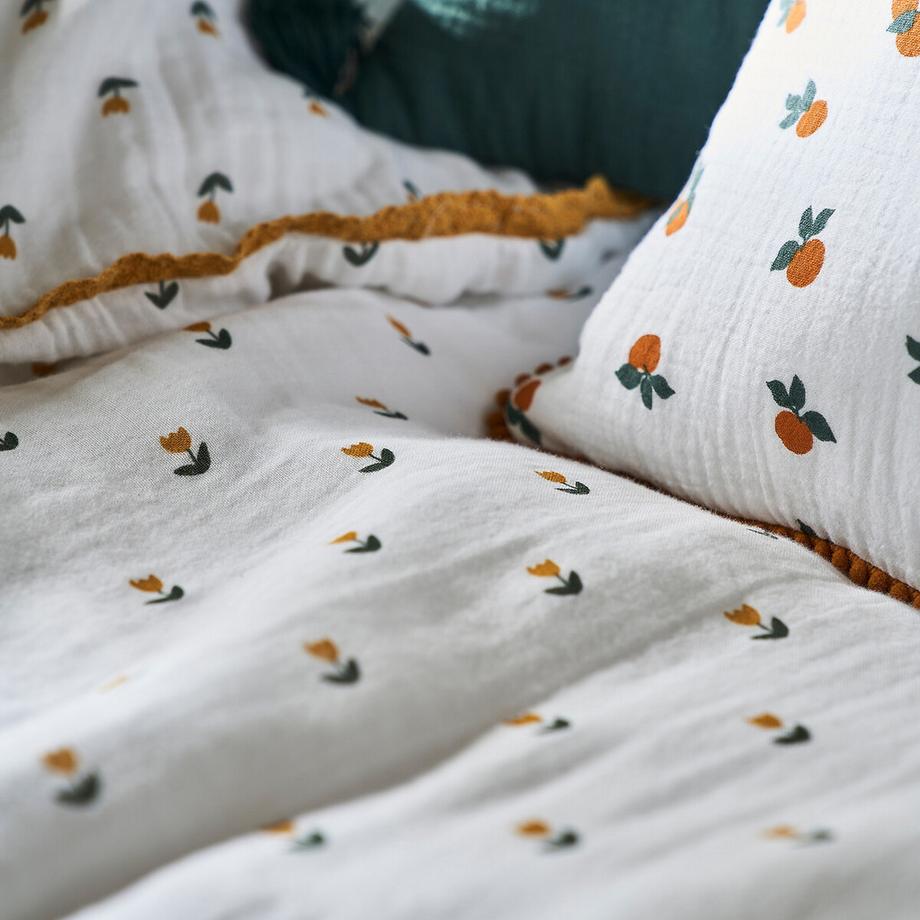 La Redoute Intérieurs Tulipe Baumwollmusselin Duvetbezug  