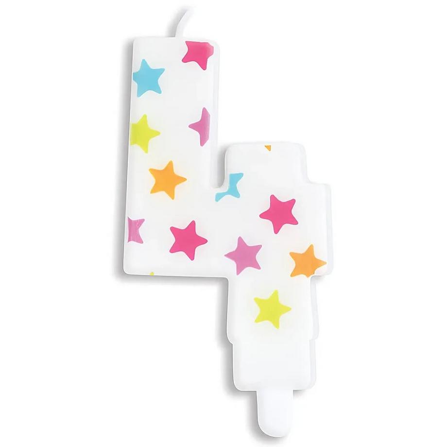 ScrapCooking Kerze Zahl 4  