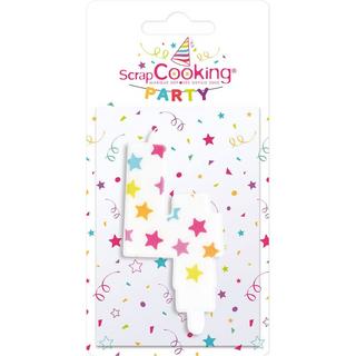 ScrapCooking Kerze Zahl 4  