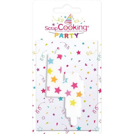 ScrapCooking Kerze Zahl 4  