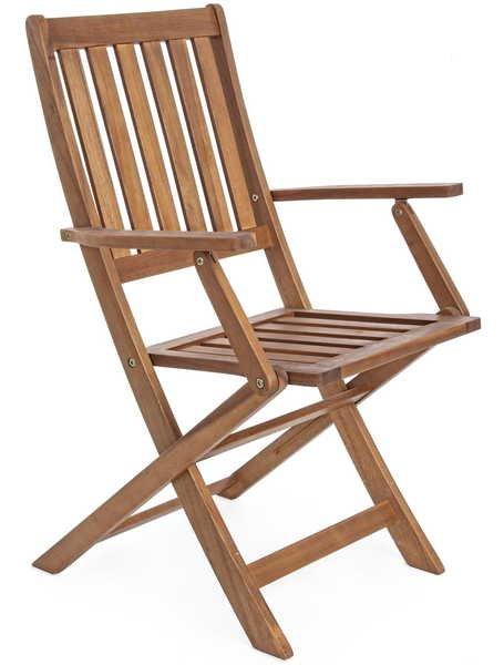 mutoni Chaise de jardin en bois avec accoudoirs Mali  