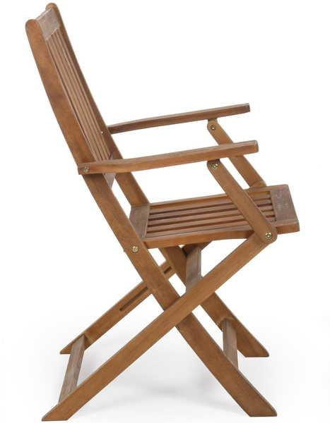 mutoni Chaise de jardin en bois avec accoudoirs Mali  