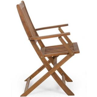 mutoni Chaise de jardin en bois avec accoudoirs Mali  