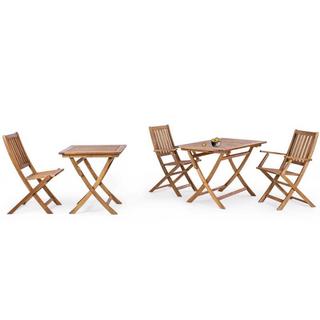 mutoni Chaise de jardin en bois avec accoudoirs Mali  