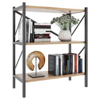 VCM Holz Metall Aufbewahrung Stand Regal Bücherregal Deko Bücher Standregal Insasi 2  