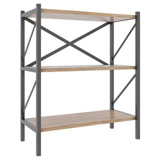 VCM Holz Metall Aufbewahrung Stand Regal Bücherregal Deko Bücher Standregal Insasi 2  