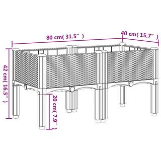 VidaXL fioriera da giardino Polipropilene  