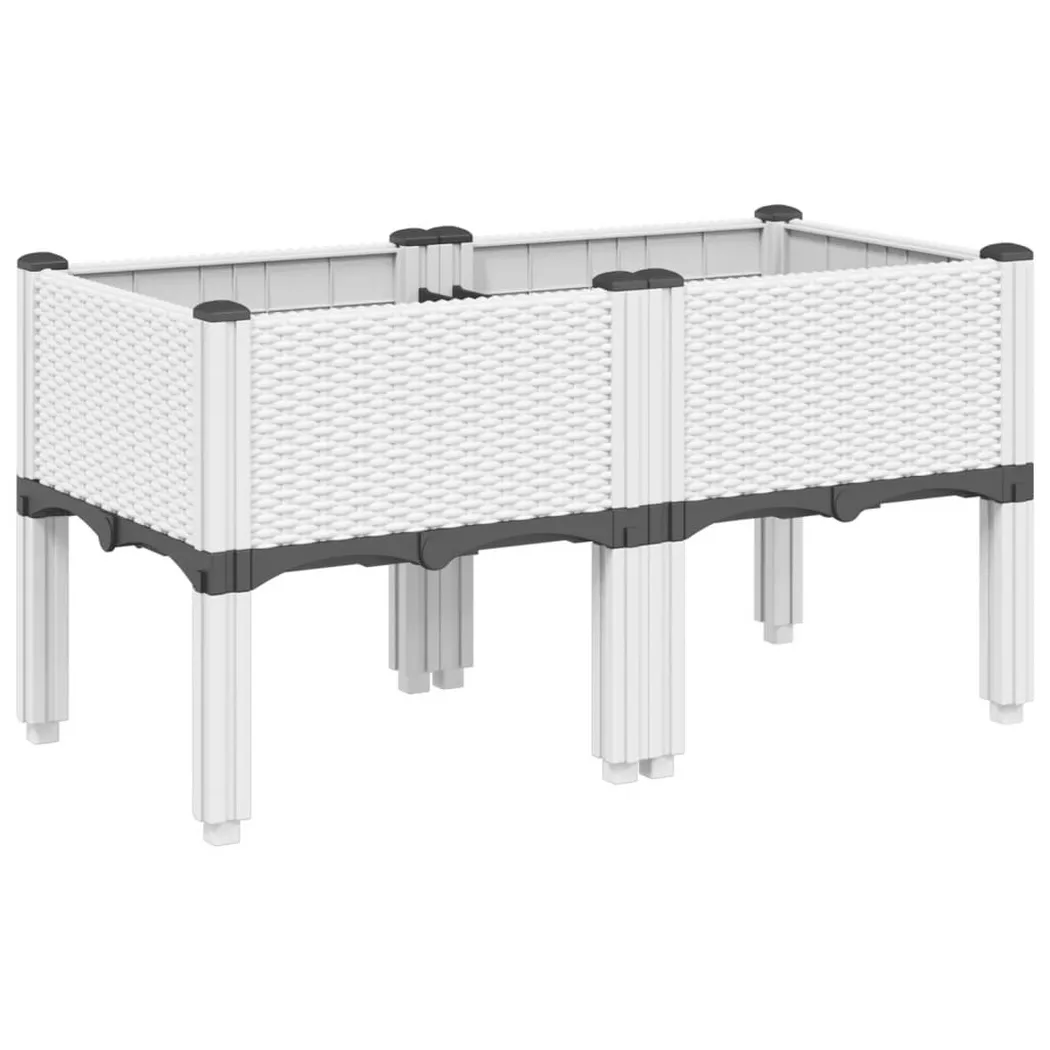 VidaXL - Jardinière polypropylène, One Size, Blanc
