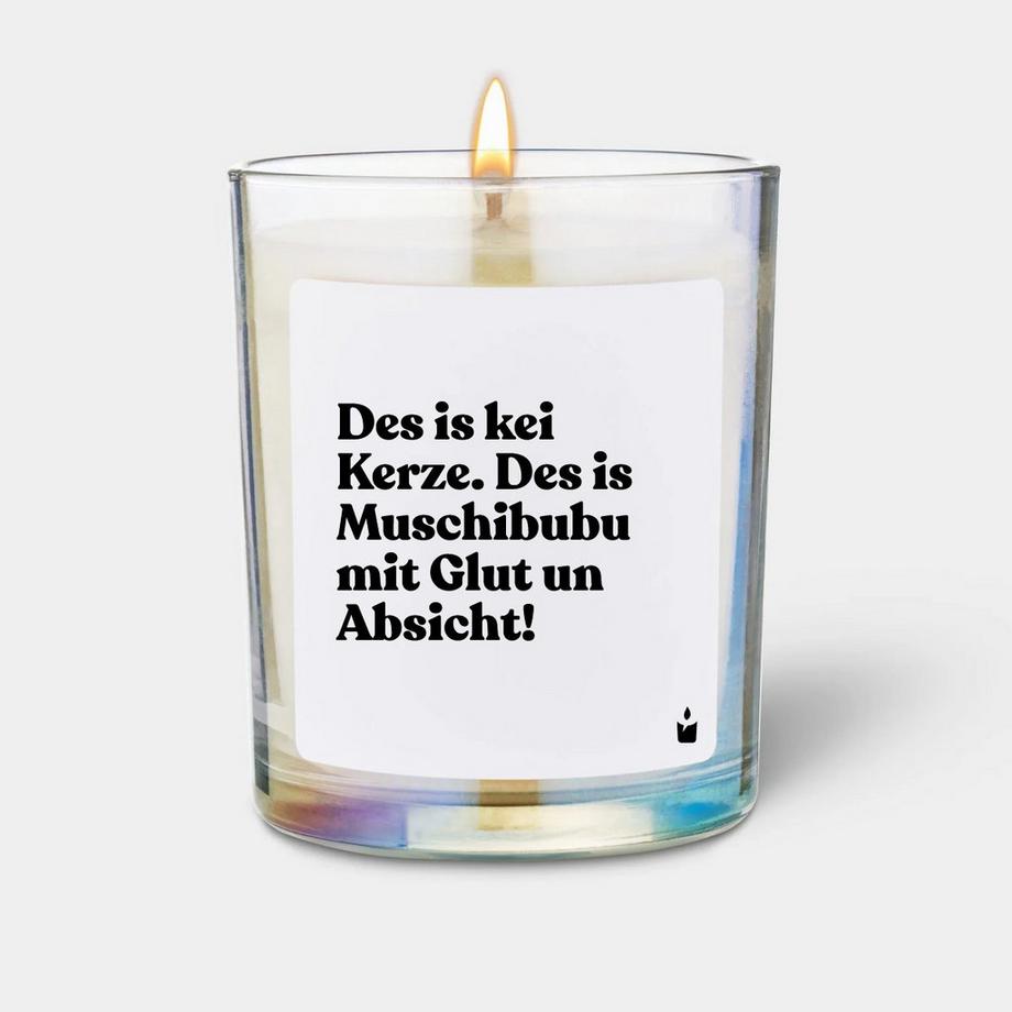 CandleHand Duftkerze Rainbow Woody Des is kei Kerze. Des is Muschibubu mit Glut un Absicht!  