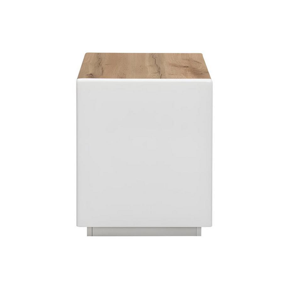 Vente-unique Nachttisch AMANI Fach MDF lackiert Eiche  