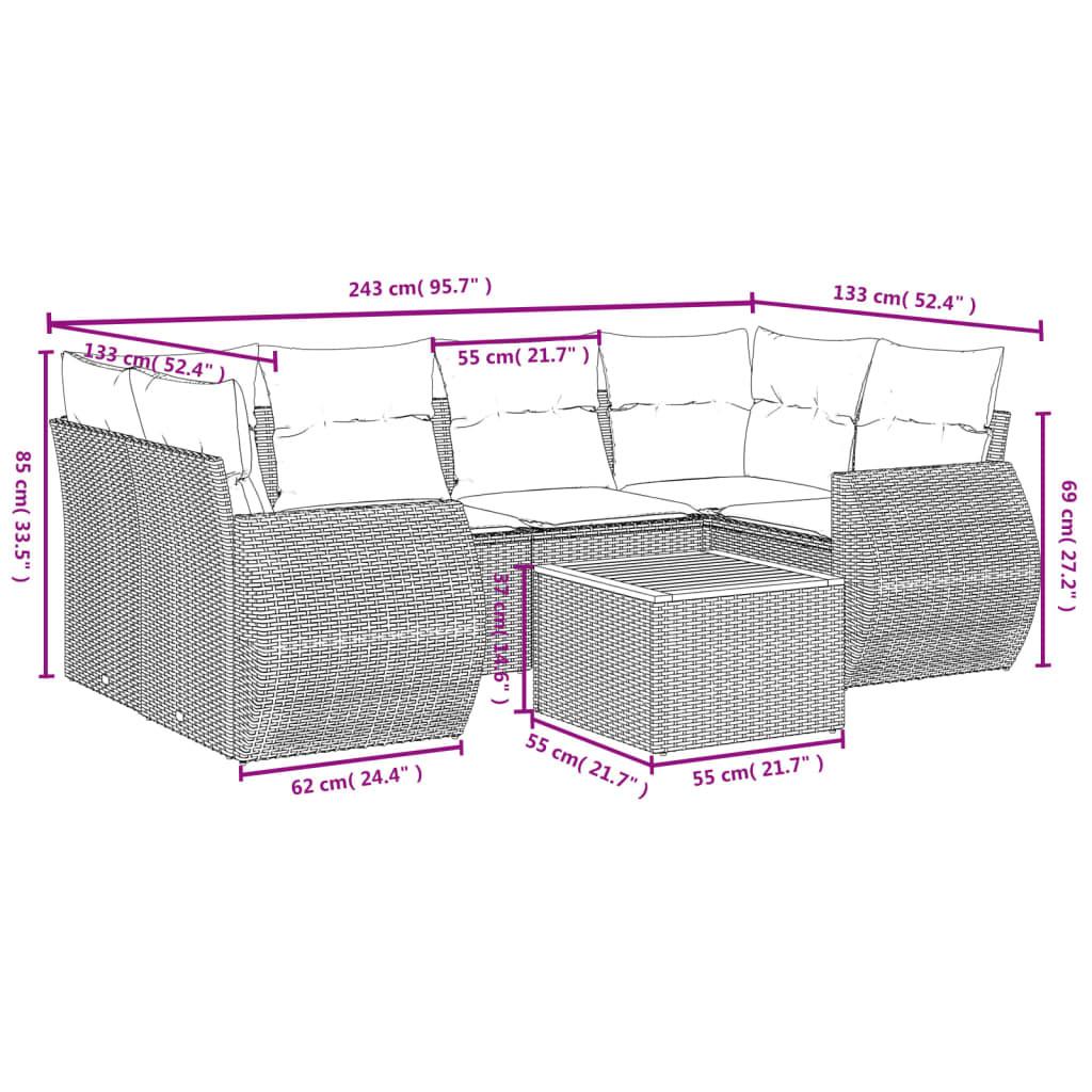 VidaXL Garten sofagarnitur poly-rattan  