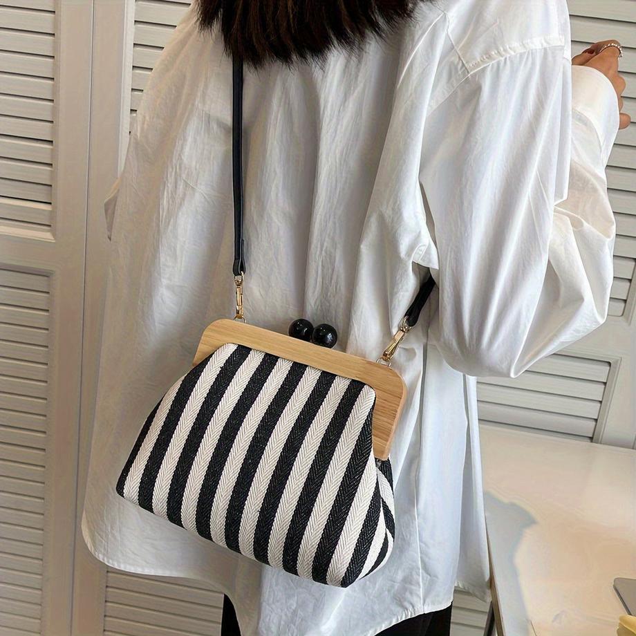 Only-bags.store Gestreifte Clutch Geldbörse Crossbody Bag  