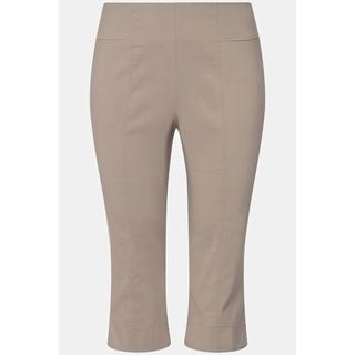 Ulla Popken  Pantaloni Capri di bengalina, estremamente elasticizzati e quasi ingualcibili, con cintura elastica 