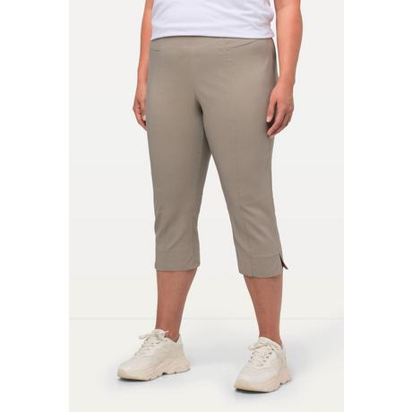 Ulla Popken  Pantaloni Capri di bengalina, estremamente elasticizzati e quasi ingualcibili, con cintura elastica 