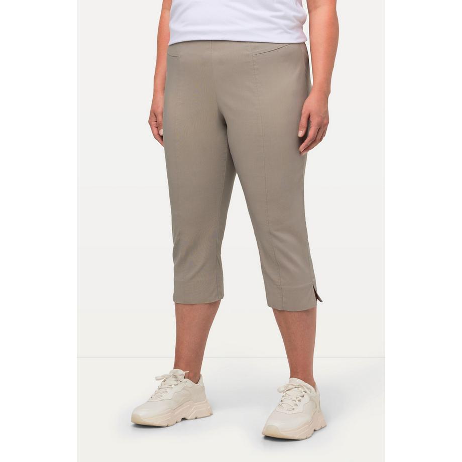 Ulla Popken Pantaloni Capri Bengaline Elasticizzati Vita Elastica  