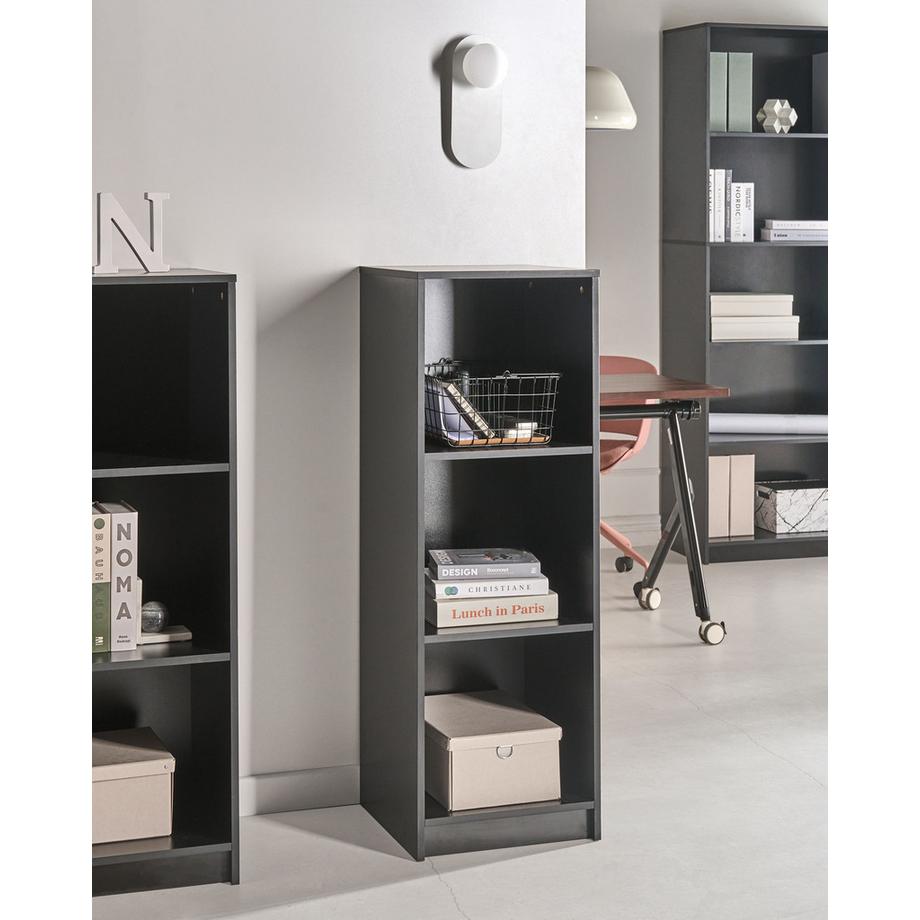 Beliani Bücherregal mit 3 Ebenen aus Faserplatte Minimalistisch ZEHNA  